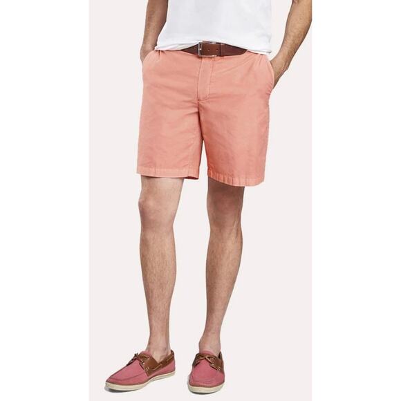 Peter Millar Men’s Seaside Poplin Chino Short 9" Flat Front Preppy Men's 36 - Picture 1 of 9